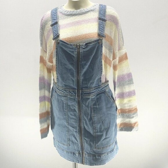 NWOT Wild Fable Denim mini dress overall Y2K style - Picture 6 of 12